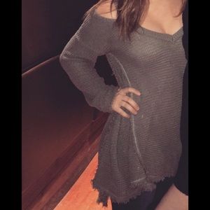 Olive green Free People sweater